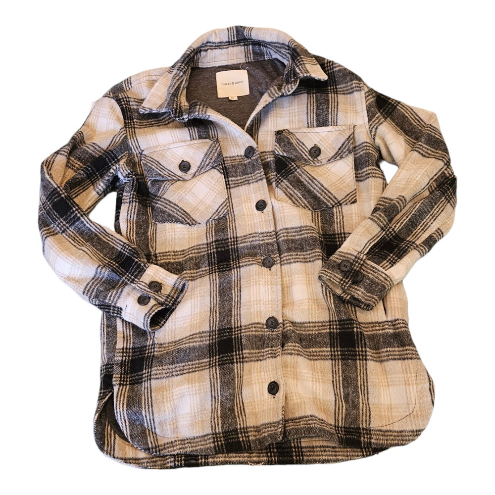 Thread & Supply XS Long Sleeve Button Up Plaid Shirt